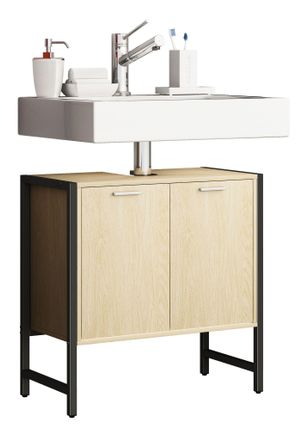 VCM Gabinete De Madera Debajo Del Suelo Puertas Giratorias Edino 60x60x30 - Vcm