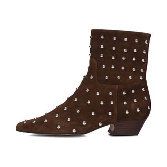 Toral Shoes Schoenen, Dames, Bruin, 39 EU, Su&egrave;de, Bruine Su&egrave;de Enkellaarsjes Irene Punk