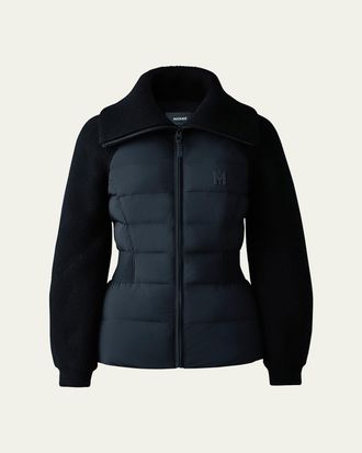 Mackage Foxy Light Down Mixed-Media Jacket