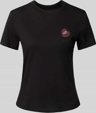 A|X Armani Exchange T-Shirt mit Label-Patch in Black, Gr&ouml;&szlig;e M