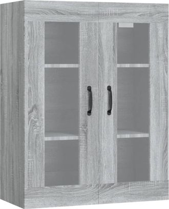 vidaXL Armario De Pared Colgante Gris Sonoma 69,5x34x90 Cm Vidaxl
