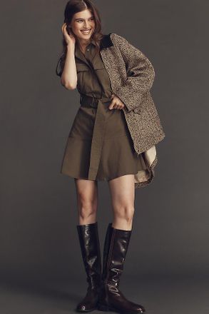 Exquise Utility Mini Shirt Dress