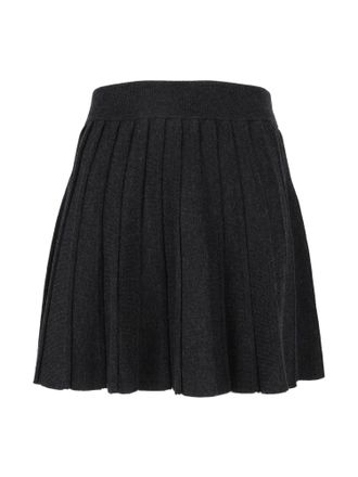 MC2 Saint Barth Pleated Knit Skirt With Fitted Waistband And Flared Silhouette