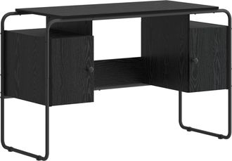 vidaXL Escritorio Con Almacenamiento Roble Negro 120 X 50,5 X 75,5 Cm Vidaxl