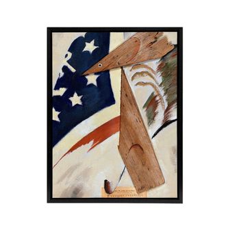 Artery8 Portrait of Ralph Dusenberry Arthur Dove Black Framed Canvas Wall Art | Size: W24 x H32