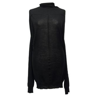Rick Owens Crater oversized trui in zwarte wol