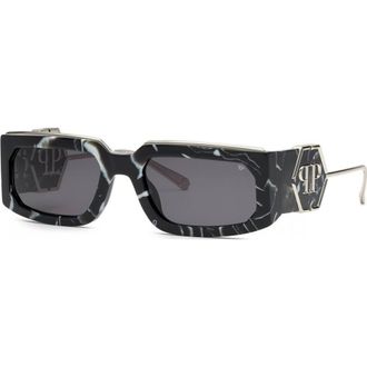 Philipp Plein SPP119M-580Z21 Square/Rectangle Sunglasses in Black