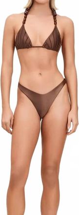 Devon Windsor Leni Bikini Top In Cocoa