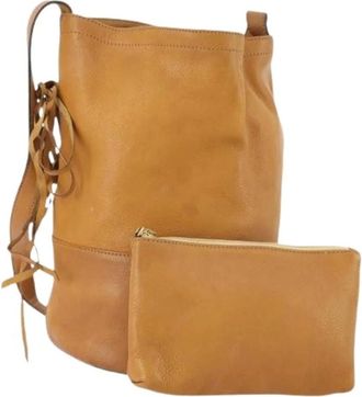 Celine Pre-owned Bucket Bags, female, Beige, Size: ONE SIZE Pre-owned Vintage Bucket Shoulder Bag