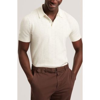 Ted Baker Edgard Cotton & Linen Polo in Ecru at Nordstrom, Size 4
