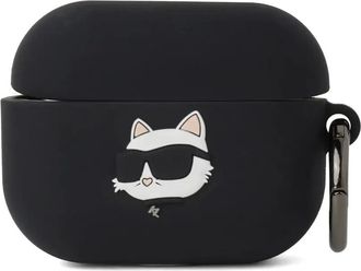 Karl Lagerfeld Ikon Choupette AirPods 3 case - women - Silicone/Zinc Alloy - One Size - Black