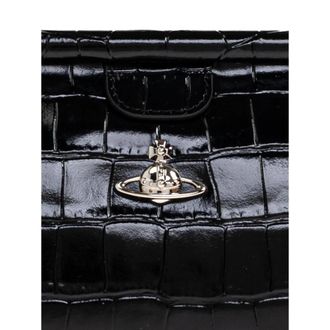 Vivienne Westwood Embossed Calf Leather Clutch - Black
