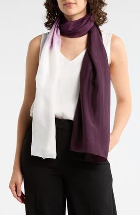 Eileen Fisher Hand Dyed Silk Scarf in Blackberry at Nordstrom Rack