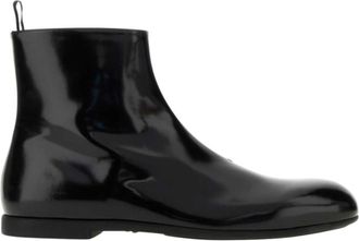 Jil Sander Black Zipper Boots