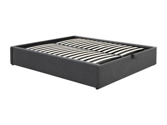 Vente-Unique Canap&eacute; abatible con caj&oacute;n de almacenamiento 140 x 190 cm - Gris antracita - OSLA de YSM&Eacute;E