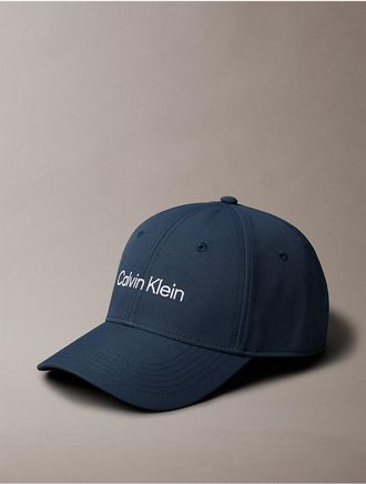 Calvin Klein Mens Standard Logo Embroidery Baseball Cap - Navy