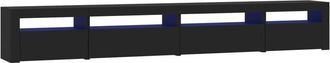 vidaXL Vidaxl - tv Cabinet with led Lights Black 270x35x40 cm