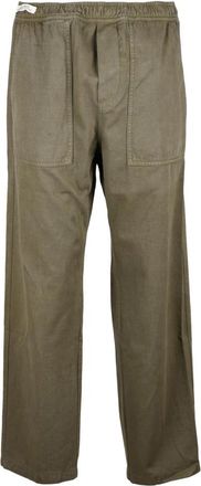 Paul & Shark Comfortabele Chino Broek met Elastische Taille - Heren - Wijde Broeken - Groen - M - Katoen - Broeken