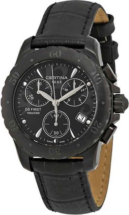 Certina DS First Chronograph Quartz Black Dial Ladies Watch C538.7084.46.61
