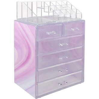 Sorbus Makeup and Jewelry Storage Case Display Set - Tie-Dye in Tie Dye at Nordstrom Rack