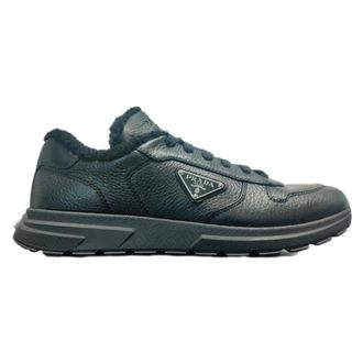Prada Sneakers, male, Black, 8 UK, Re-nylon and Leather Low-Top Trainers