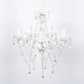 vidaXL Lampadario con 5 Lampadine Trasparente - Vidaxl