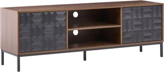 Beliani TV Stand CARAQUET Dark Brown