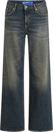Karl Lagerfeld Relaxte jeans met middelhoge taille - Dames - Loose Fit Jeans - Blauw - W27 L30 - Katoen - Jeans