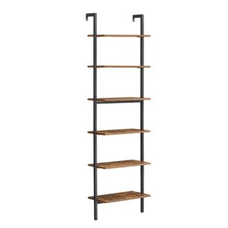 Vasagle Estanter&iacute;a de 30 x 60 x 204,8 cm de color marr&oacute;n r&uacute;stico y negro