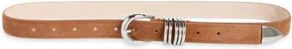 D&eacute;hanche Hollyhock Suede Belt in Sienna Suede/Silver at Nordstrom, Size X-Large