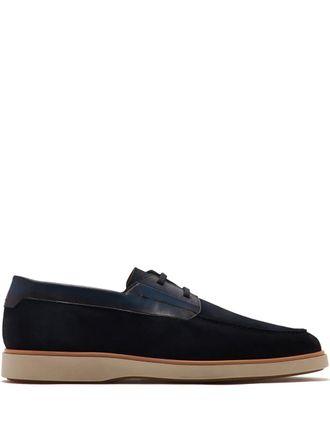Magnanni suede boat shoes - men - Suede/Rubber/Calf Leather - 43.5 - Blue