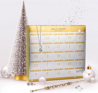 MYC-Paris Adventskalender 13 juwelen en 11 parels - Zilver en Oostenrijks kristal