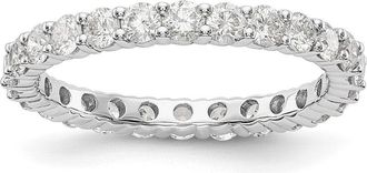 Diamond2Deal 14k Rose Gold Lab Grown Diamond Eternity Wedding Band Ring 1.45Ct Clarity- VS Color- G-H