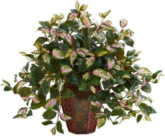Nearly Natural Hoya Artificial Plant in Decorative Planter in Green at Nordstrom