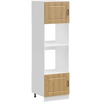 vidaXL Armadi Forno 2 pz Lucca Rovere Artigianale in Legno Multistrato - Vidaxl