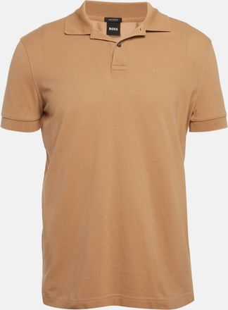 HUGO BOSS Boss By Hugo Boss Beige Pique Knit Polo T-Shirt