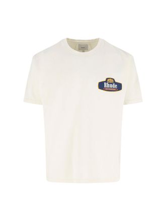 Rhude Off-White Vintage Logo Cotton T-Shirt