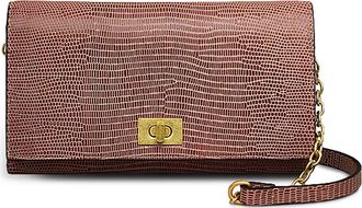 Radley London Carpenter Yard Lizard Embossed Crossbody Bag in Prairie Pink at Nordstrom Rack
