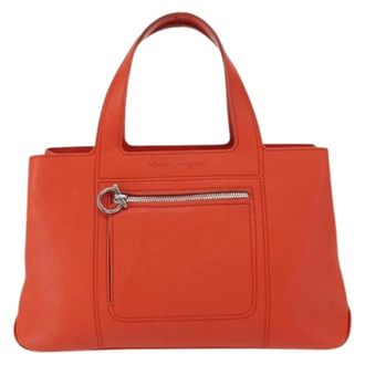 Ferragamo Pre-owned Handbags, female, Orange, Size: ONE SIZE Pre-owned Handbag