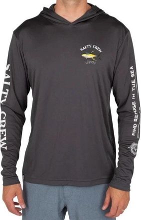 Salty Crew Mens Salty Crew Ahi Mount Hood Sunshirt Charcoal Gray Pullover GBO1062