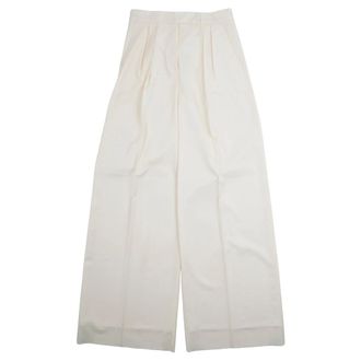 Max Mara Wide Trousers, female, White, Size: M Piombo Wide Trousers