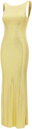 Twentyfourhaitch Helios Long Dress - Dames - Avondkleed - Geel - 2XL - Kleedjes