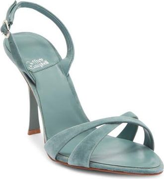 Jeffrey Campbell Marielle Slingback Sandal in Teal Suede at Nordstrom, Size 9.5