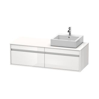 Duravit Mueble Lavabo De Pared Duravit Ketho 6697, 2 Extra&iacute;bles, 1400mm, Para 2 Lavabos De Sobre Encimera, De Doble Cara, Color (frente/cuerpo): Decoraci&oacute;n Ro