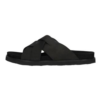 Stefano Lauran 26003 Slippers - Heren - Schoenen - Zwart - Maat: 47 EU Leer