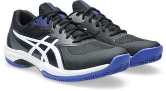 Asics Tennisschuh ASICS GAME FF CLAY, Herren, Gr. 42,5, schwarz-weiss (schwarz, wei&szlig;), Synthetik, Schuhe Tennisschuh, Sandplatzschuhe f&uuml;r Aschepl&auml;tze