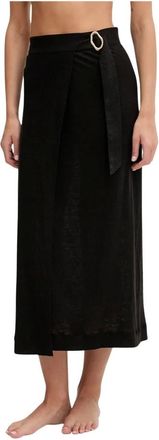 Chantelle Rokken, Dames, Zwart, L, Linnen, Alba Rok
