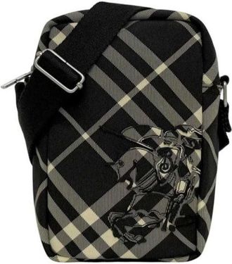 Burberry Pre-owned Cross Body Bags, female, Black, Size: ONE SIZE Pre-owned Canvas Shoulder Bag