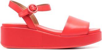 Camper Misia 55mm leather sandals - women - Leather/Fabric/Rubber - 40 - Red