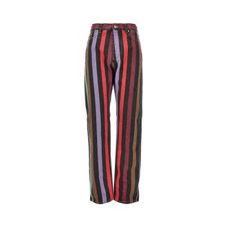 Versace Cotton denim jeans with striped motif Woman 28